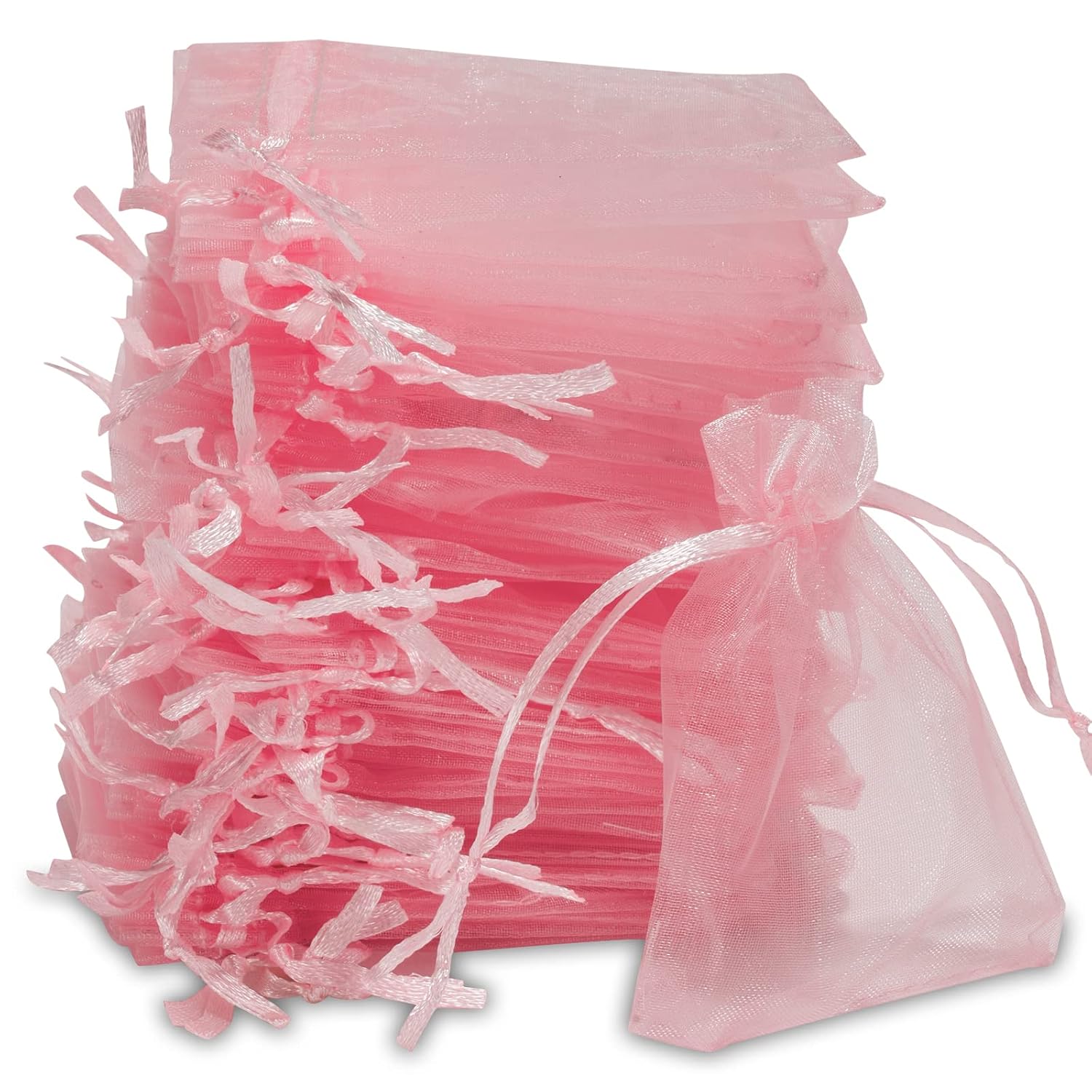 Carehabi 7 x 9 cm, Rosa Bolsas de Organza, Bolsa de Organza