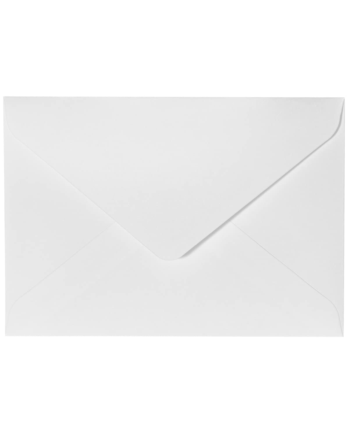 Koperty 100 sztuk, DIN C6, 11,4 x 16,2 cm, 130 g/m², koperty, na kartki z życzeniami, zaproszenia, kartki urodzinowe, klejenie na mokro, spiczasta klapka, koperty (czysta biel)