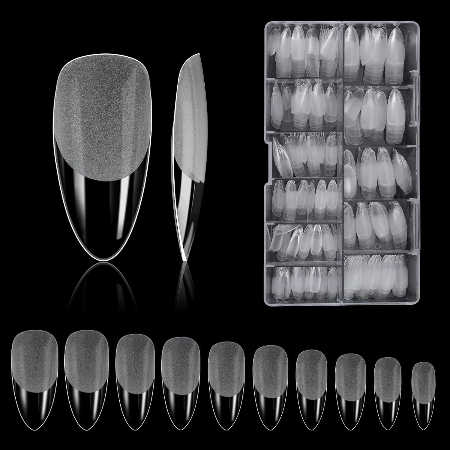 Carehabi Unghie Tips Set, 500 Pezzi di Punte Per Unghie Finte