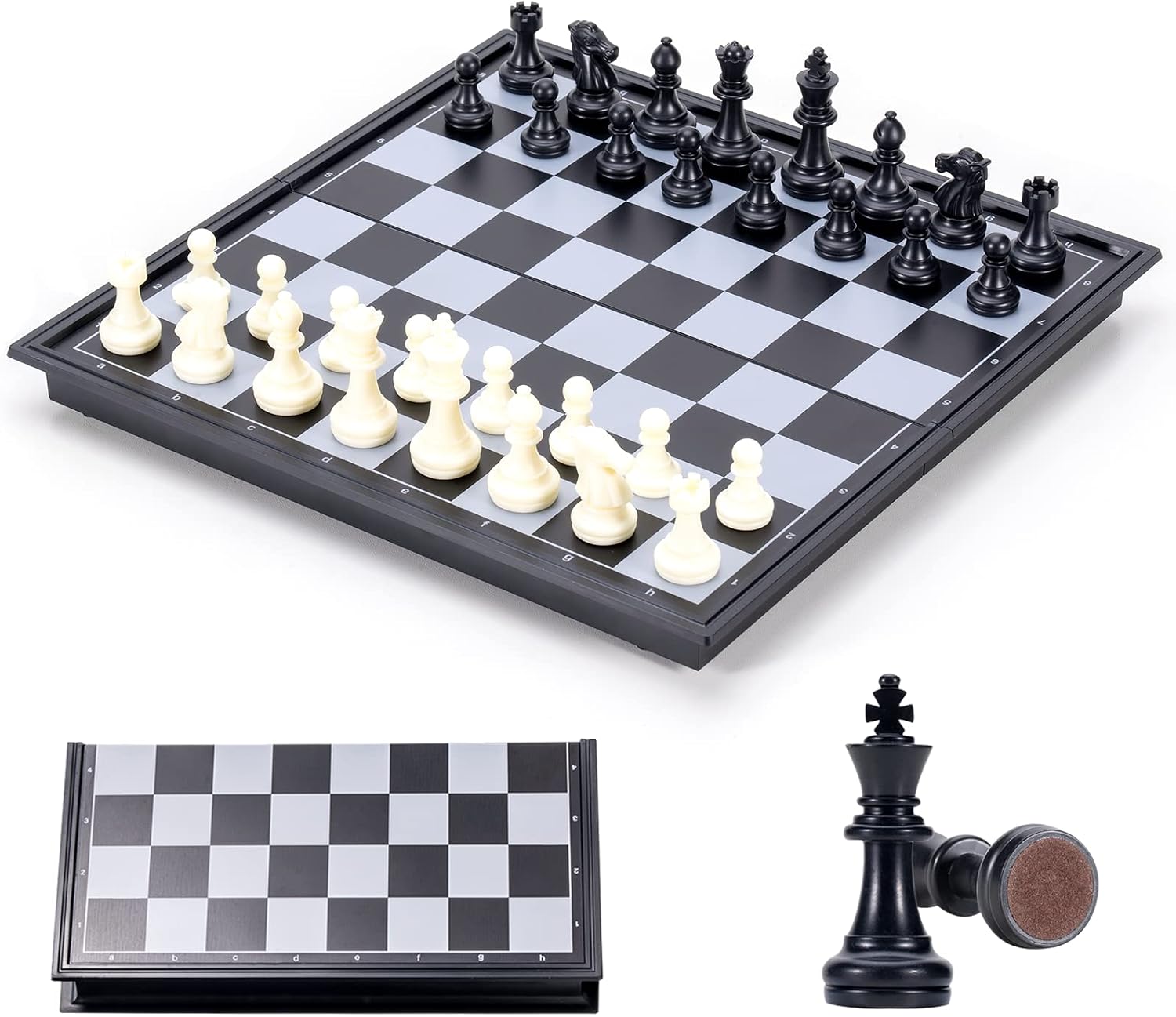 Tablero Ajedrez para Niños, Juego de Ajedrez Magnético Plegable Chess Board para Infantil y Adultos（25 X 25cm）