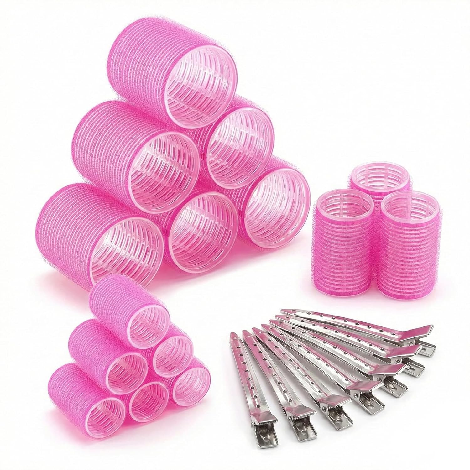 28 Pieces Heatless Curling, Magic Curlers with 10 Hair Clips for All Short, Medium or Long Hair
