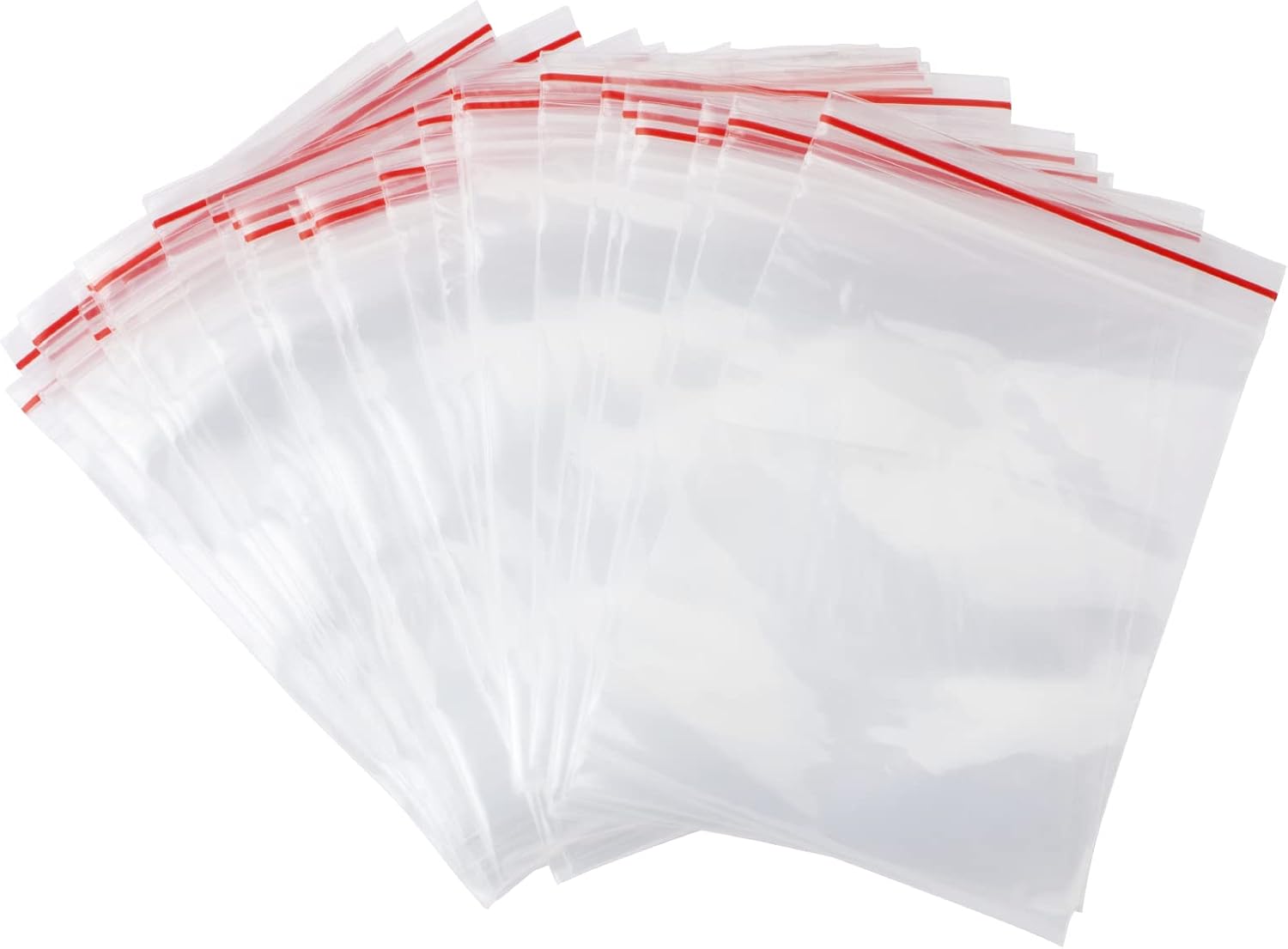 Carehabi 100 sacchetti med dragkedja, sacchetto med dragkedja, trasparente con cerniera, sacchetto di plastica con zip, sacchetto di plastica trasparente, sacchetti trasparenti (10 x 15)