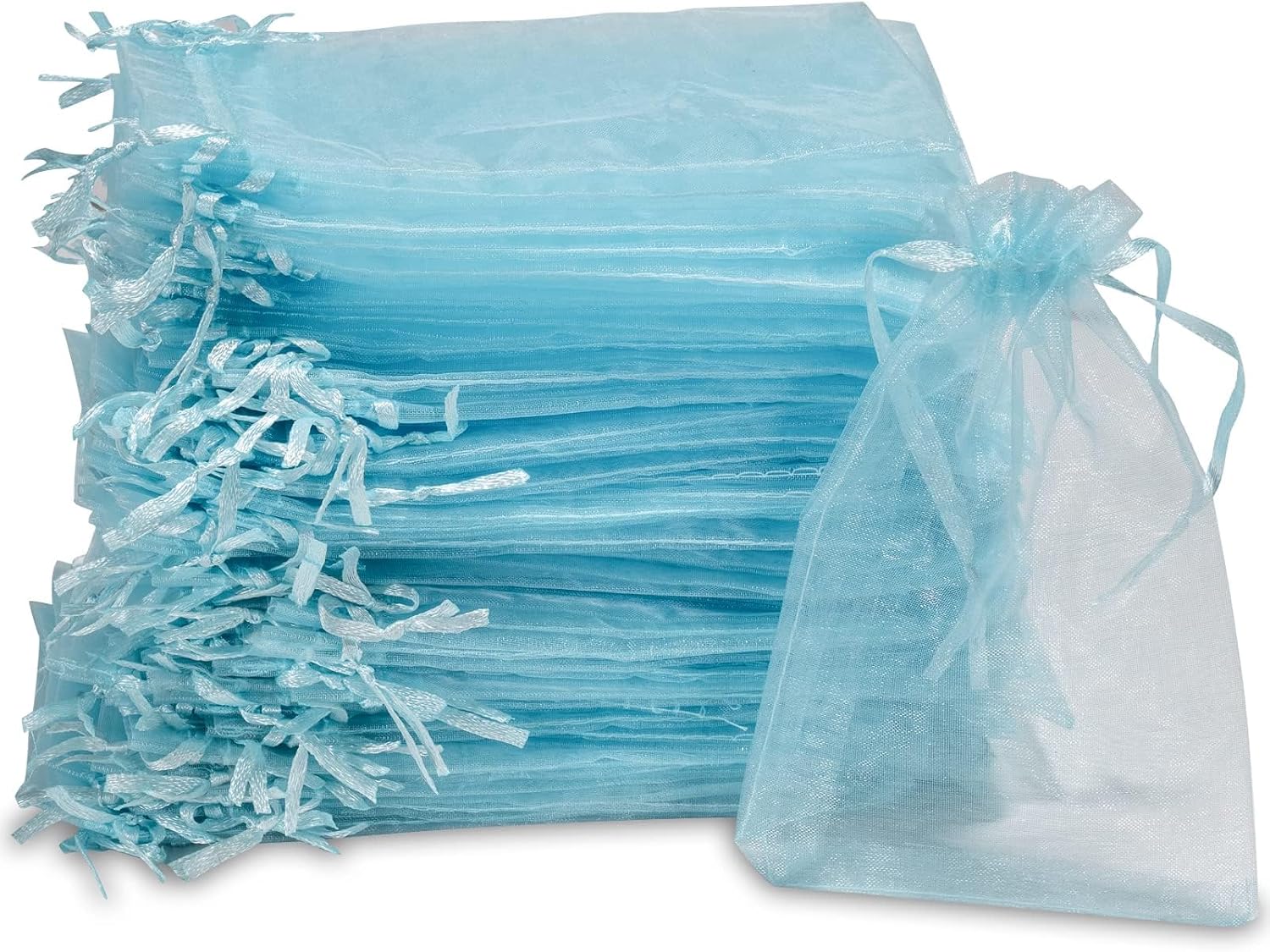 Carehabi 50 stycken organza-påsar, färgglada 7 x 9 cm, presentpåsar för smycken, bröllop, lavendel, festival och fest, flerfärgad