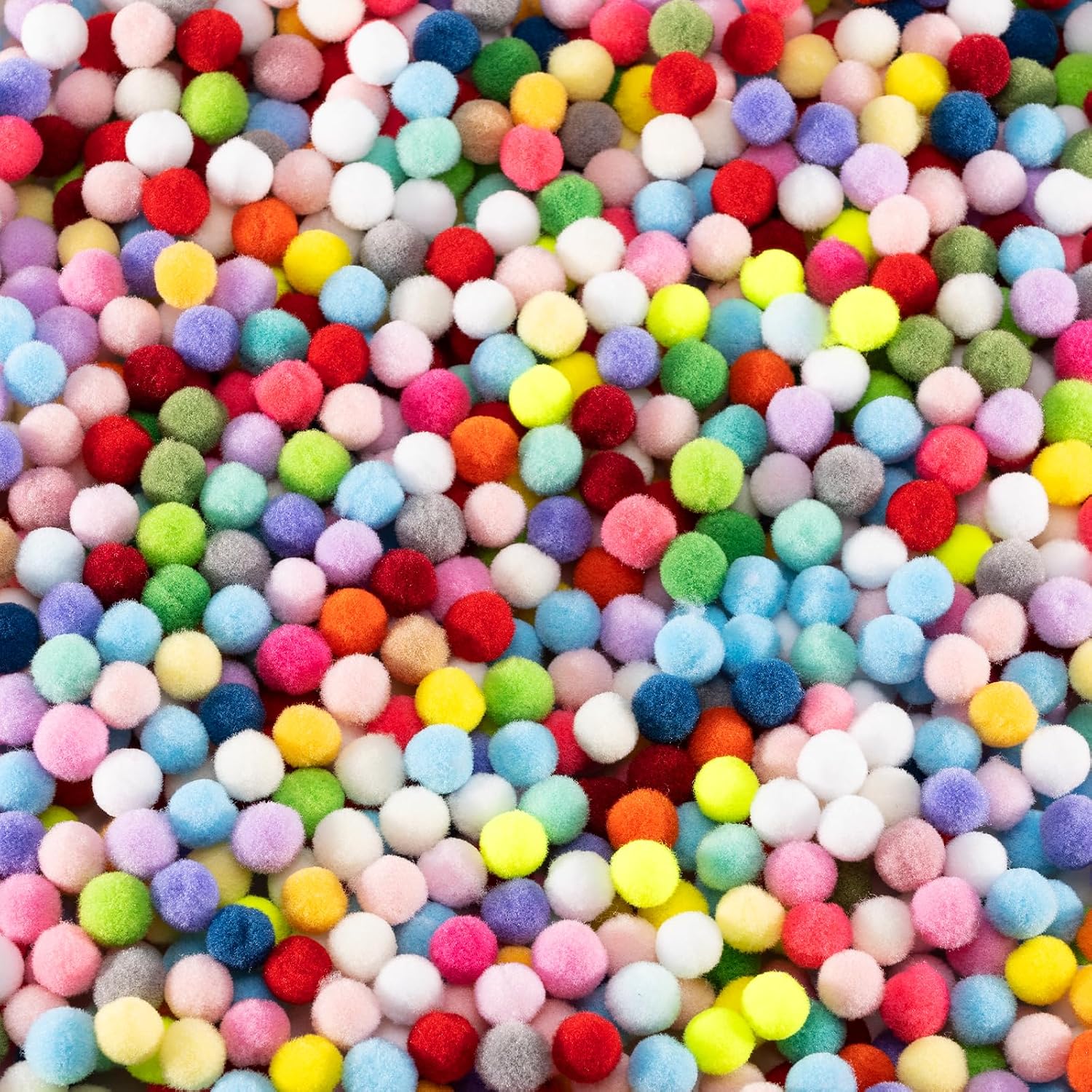 100 Stycken Minipom Poms - Färgglada Pom Poms för Pyssel, Filtkulor, Små, för Barn, Påsk - Gör-Det-Själv Kreativa Hantverk Dekorationer