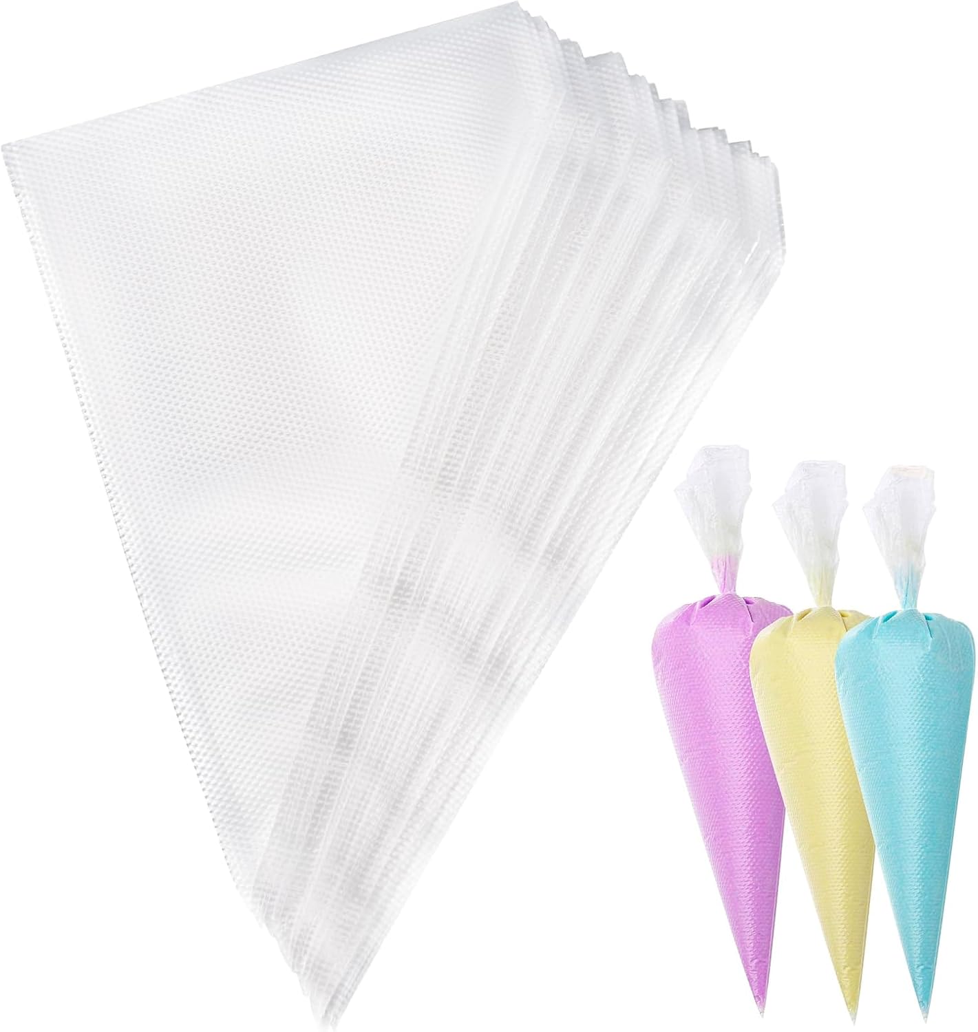 Carehabi Sac à Poche jetable, 100 pièces, sac à pâtisserie, pour décorer des gâteaux à biscuits, sacs pour décorer des gâteaux (20 x 30 cm)