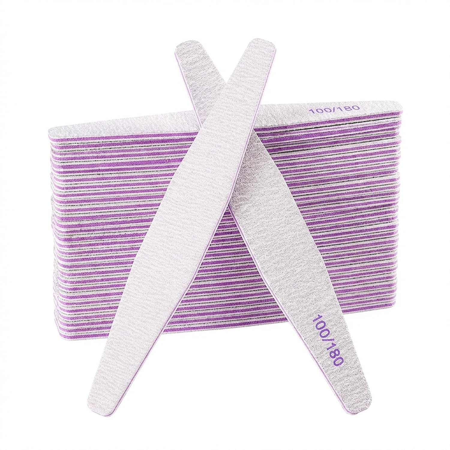 Professional Nail Files 20 Pieces Professional Double-Sided Reusable Nail File 100/180 Grit for Nail Salons, DIY Nail Art at Home