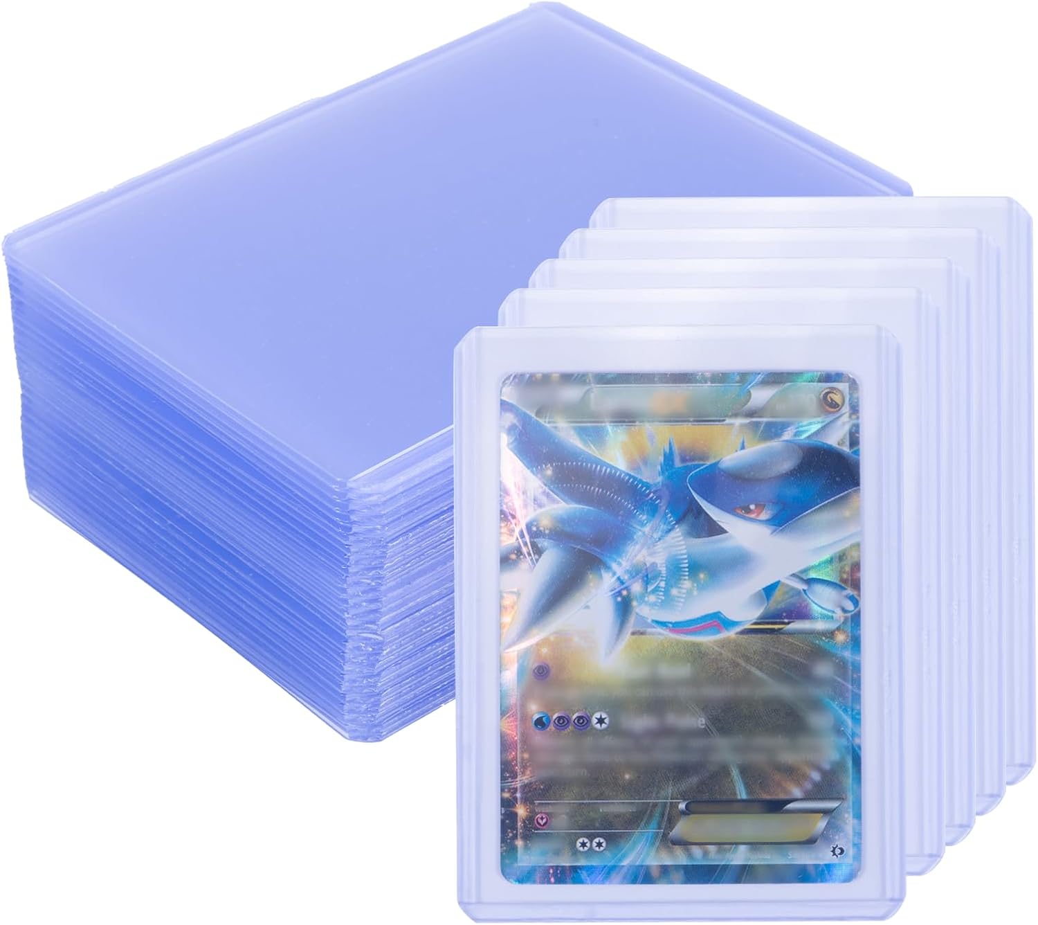 Przezroczyste koszulki na karty, zestaw 30 sztuk, przezroczyste, regularne, grube koszulki na karty kolekcjonerskie, nadają się do kart sportowych, kart kolekcjonerskich, MTG, Pokemon Magic