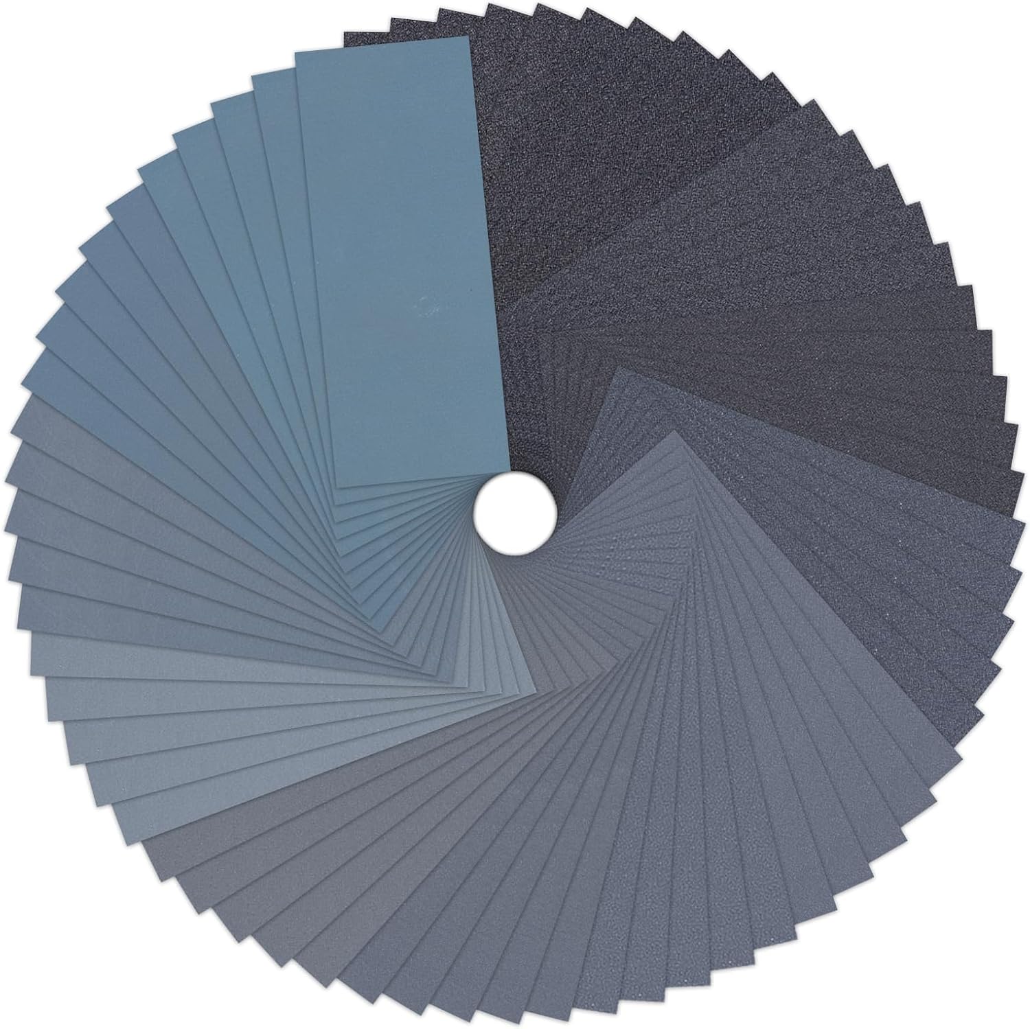 Carehabi 70 Stück Schleifpapier Set, Nass und Trocken Schmirgelpapier Fein 120-3000 Sandpaper für Metall, Auto, Holzmöbel, Stein, Lack, Glas, 23 x 9,5 cm