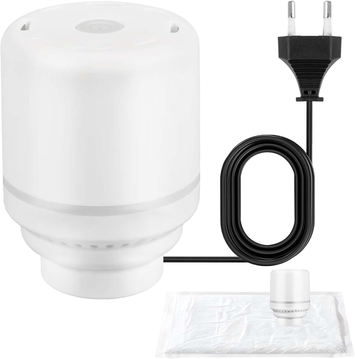 Bomba de vacío eléctrica portátil para bolsas de vacío para ropa, 220 V, 30 W, bomba pequeña de 4,0 kPa, fuerte succión para viajes, camping, moscas