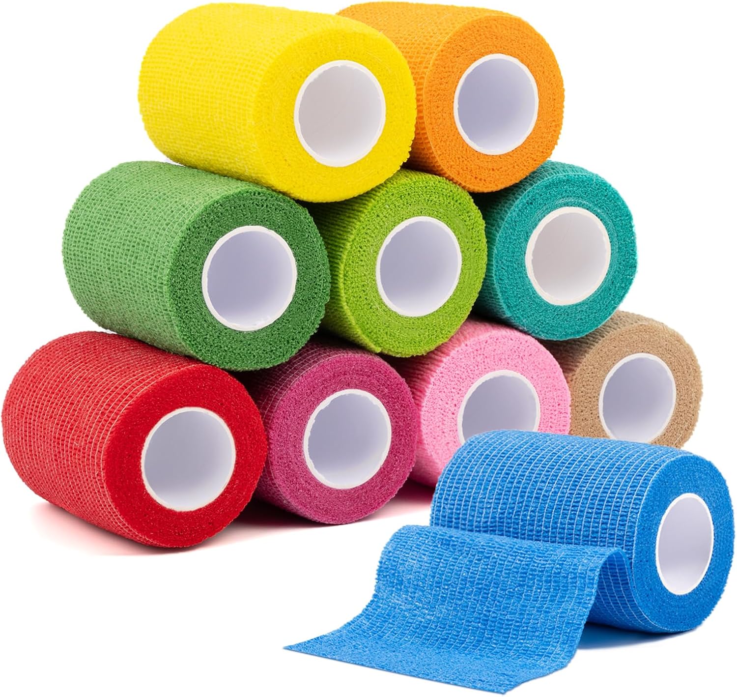 Carehabi 10 Rollos Venda Autoadhesiva para Mascotas, 7,5cm x 4,5m